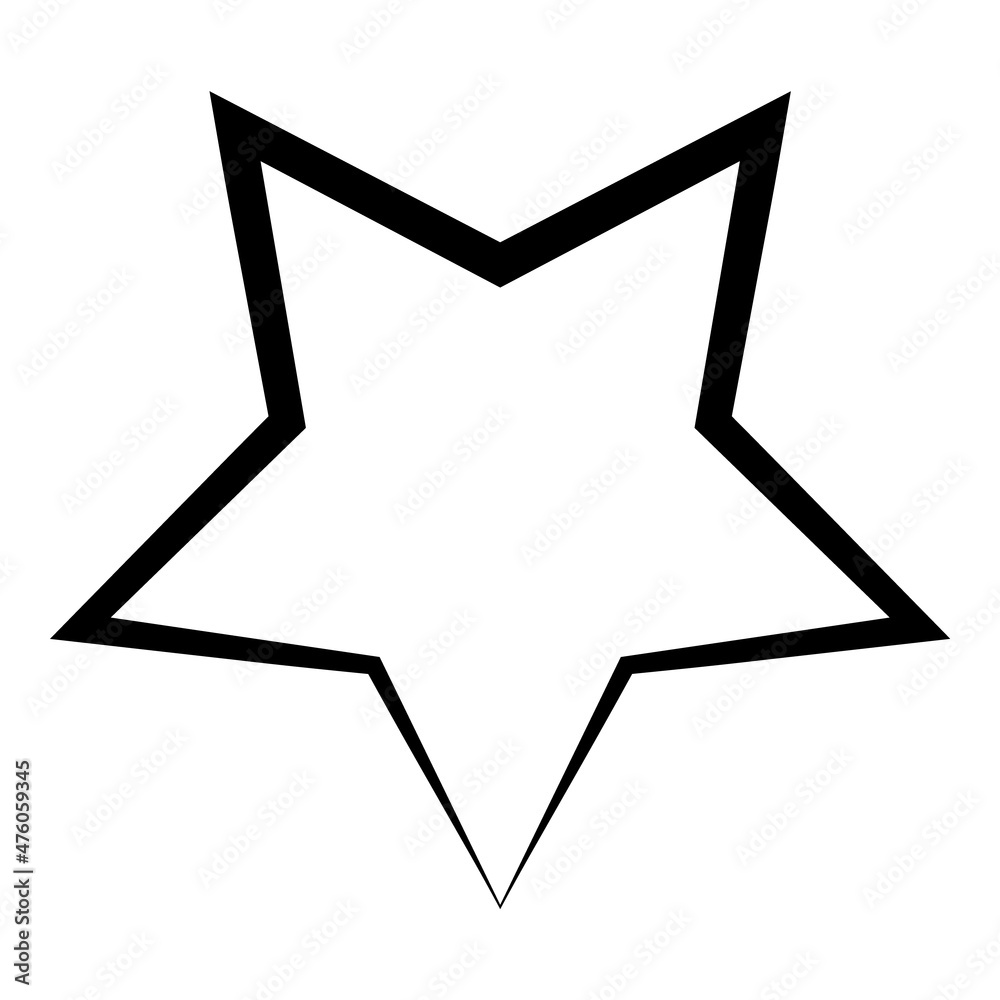 Star Flat Icon Isolated On White Background