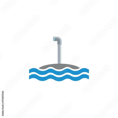 submarine periscope icon vector illustration concept photo