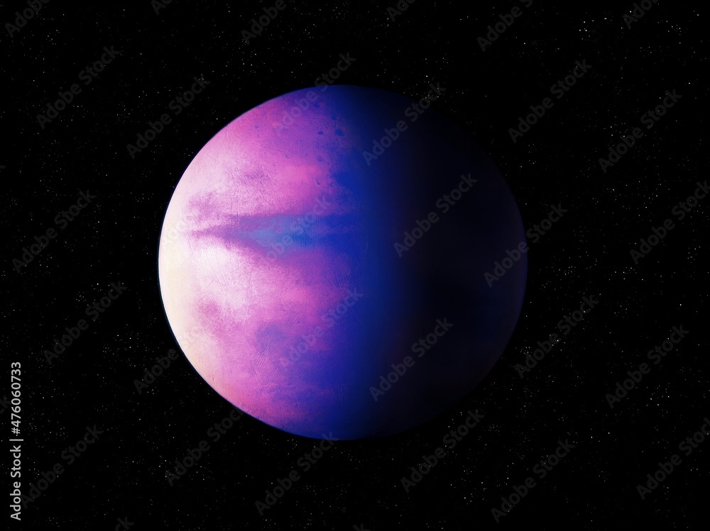 Incredible planet in beautiful colors. Deep space and new undiscovered worlds. Travel to another star system 3d illustration. Incredible planet in beautiful colors. Deep space and new undiscovered worlds. Travel to another star system 3d illustration.