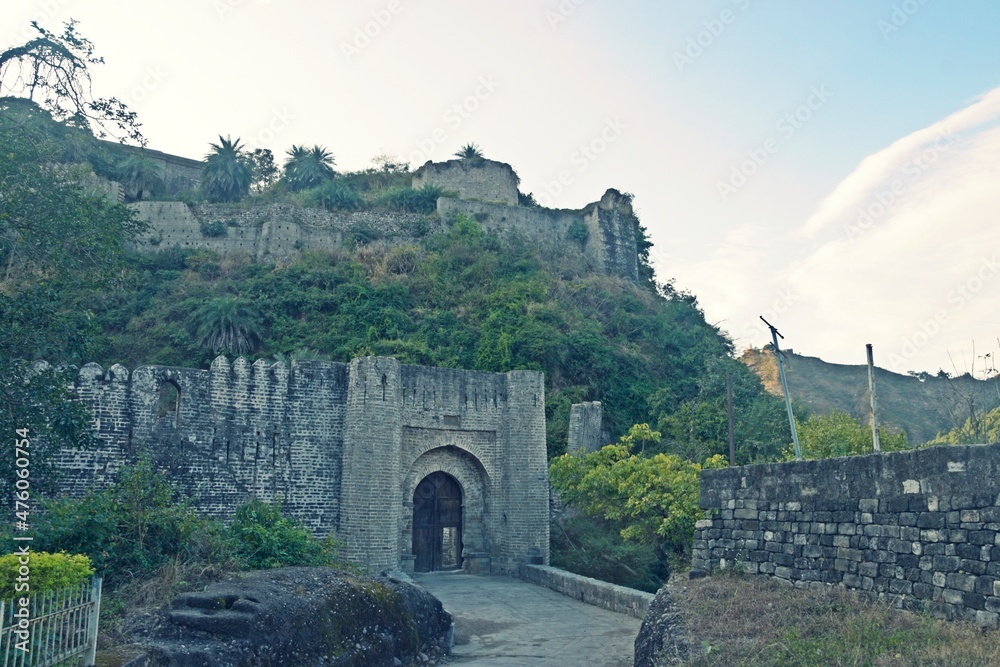 ruins of kangra fort himchal pradesh,india 