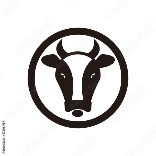 The head of a cow icon vector illustration 