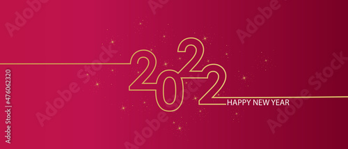 Happy new year 2022 background illustration