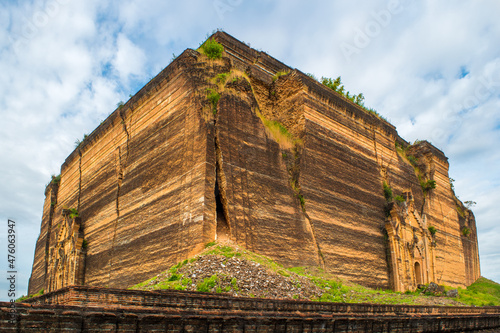 Mingun Pahtodawgyi - view of one of the four shrines in Mingun Pahtodawgyi, a buddhist temple photo