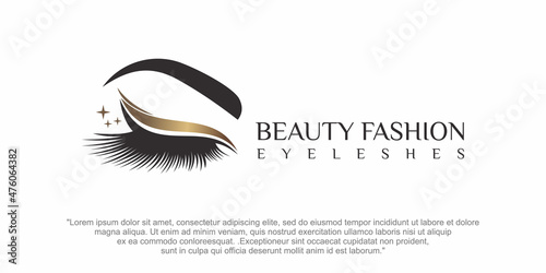 Eye lashes logo design, creative modern concept