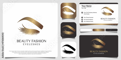 Luxury beauty eyelashes logo