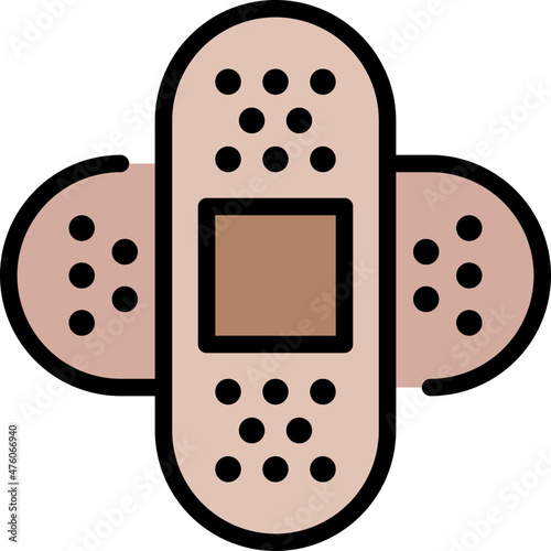 plaster filled outline icon