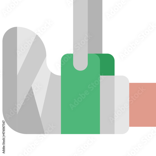 broken leg flat icon