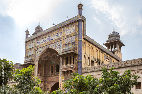 Wazir Khan mosque in Lahore city. Pakistan. High quality photo photo