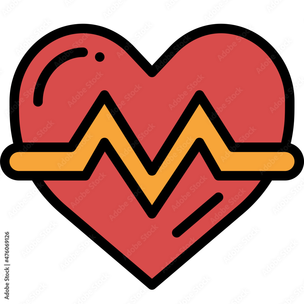 heartbeat filled outline icon