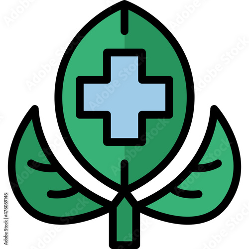 herb filled outline icon