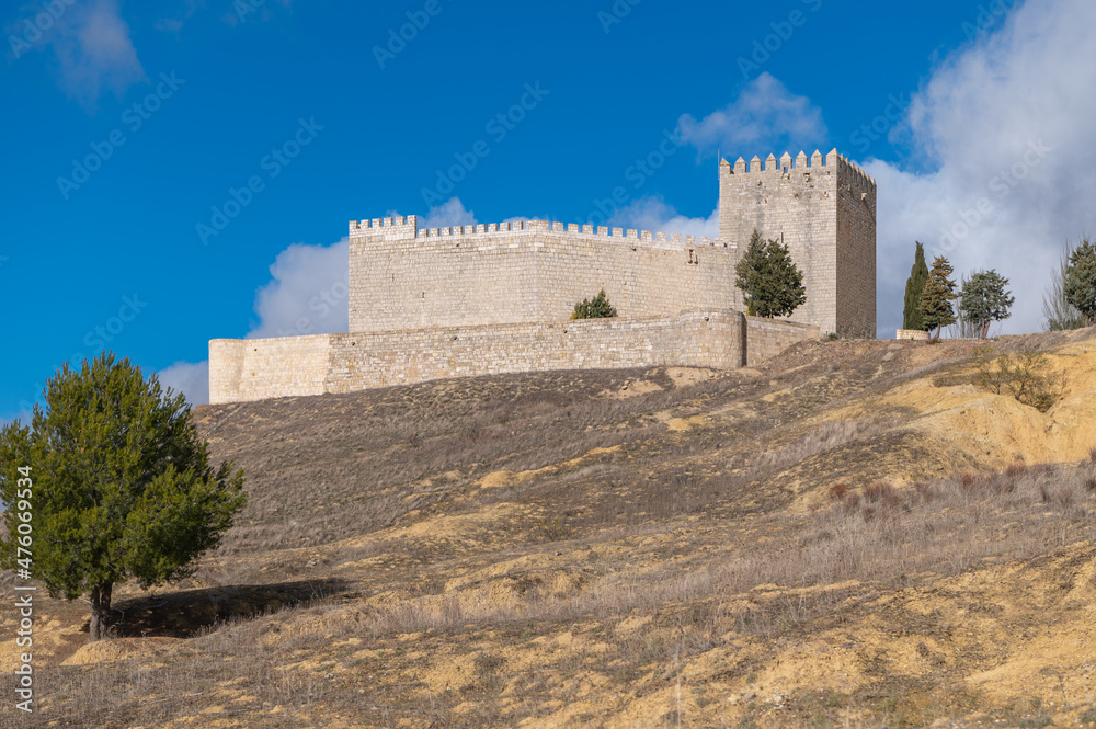 The Castle of Monzón de Campos was declared a National Monument in 1949, it was partially restored in 1964 (Palencia, Spain)