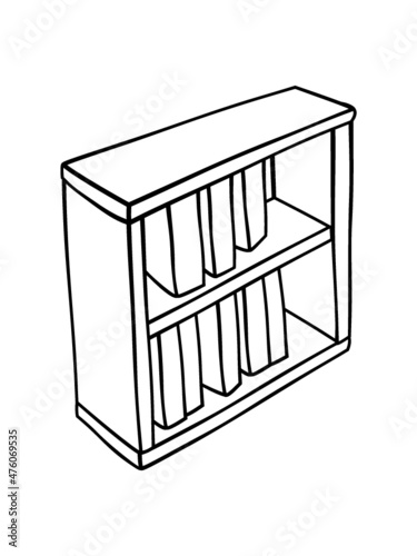 Bücherregal Clipart Design 