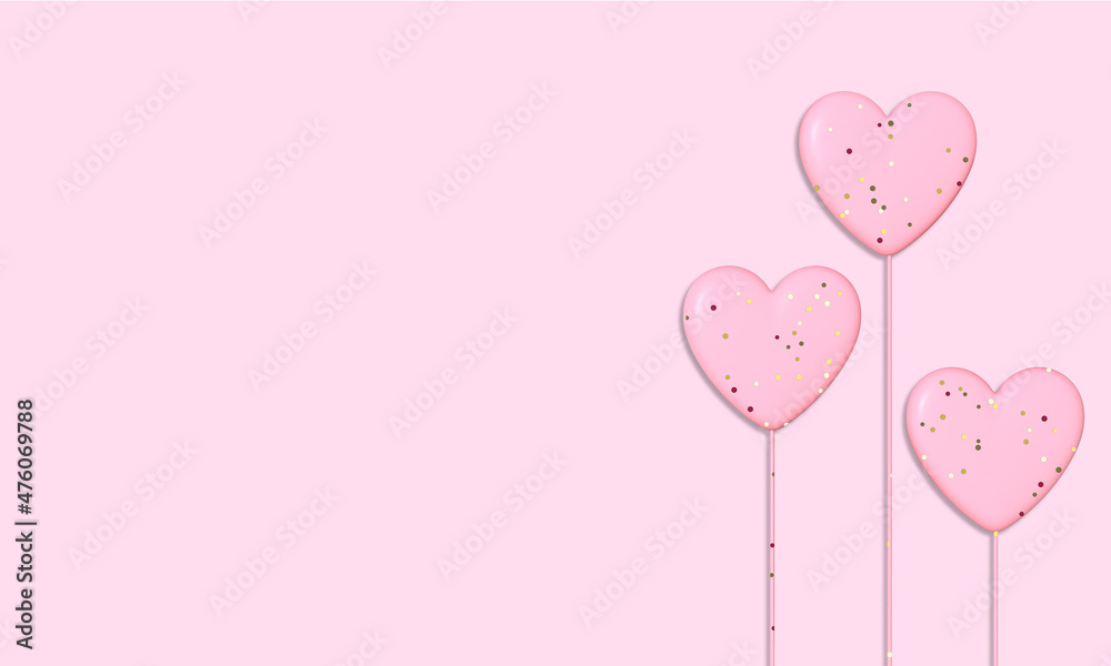 Background Pink, Pink Hearts, Banner, Digital Image, Mockup, Template for Art, Lettering, SVG,Illustrations, Сongratulations