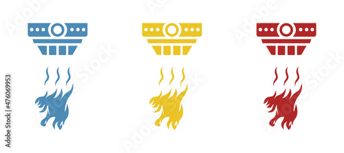 image of fire safety system, vector illustration