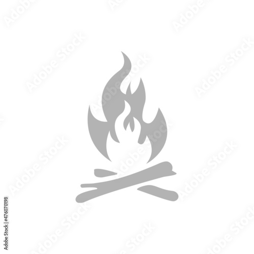 Fototapeta image of a campfire on a white background, vector illustration