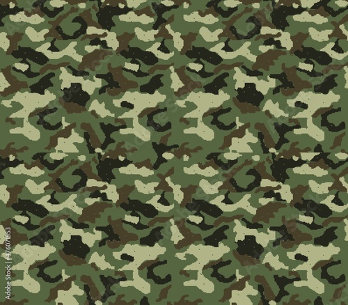  Pixel military camouflage pattern, army texture, digital background. Ornament
