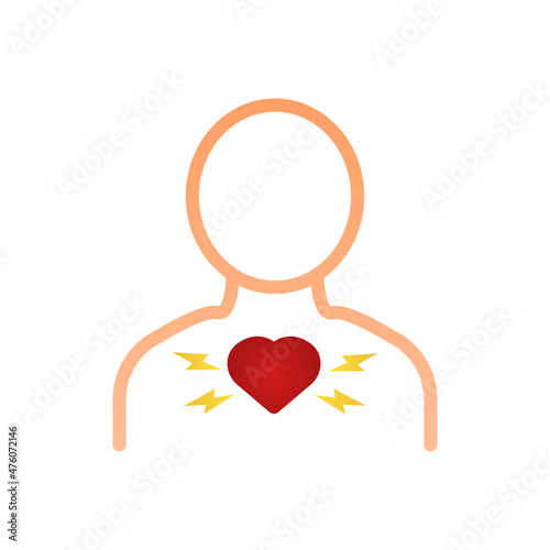 heart problems icon, vector illustration