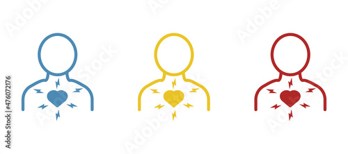 heart problems icon, vector illustration