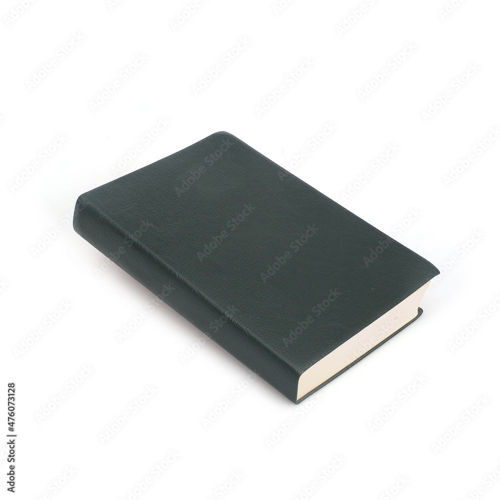 Black book with white sheets isolated on a white background Black book with white sheets isolated on a white background