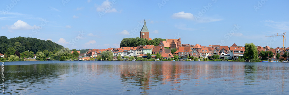 Obraz premium Panorama von Mölln an der Möllner Seenplatte