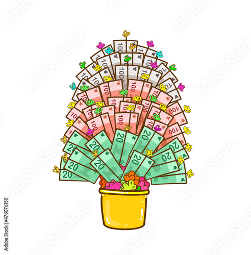 Thai money tree for Kathin  ceremony.