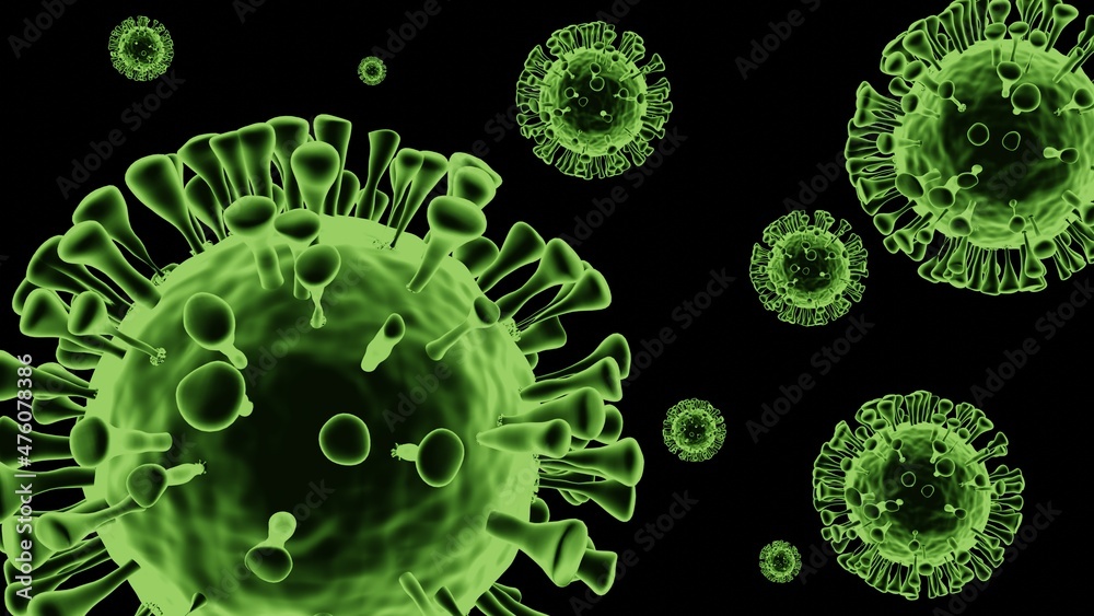 Virus 3d representation, can be used to represent the corona virus or also called the covid19. The variant omicron mutation, pandemic or to represent 
contagious too