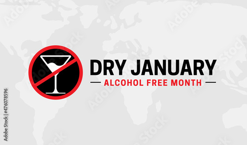 Dry January Background Illustration Banner