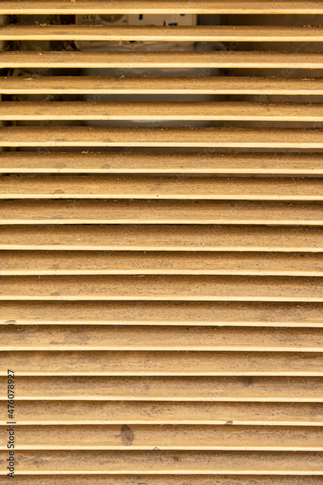 Wooden roller shutter background with fixed rods Wooden roller shutter background with fixed rods
