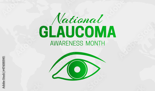 National Glaucoma Awareness Month Background Illustration with Eye