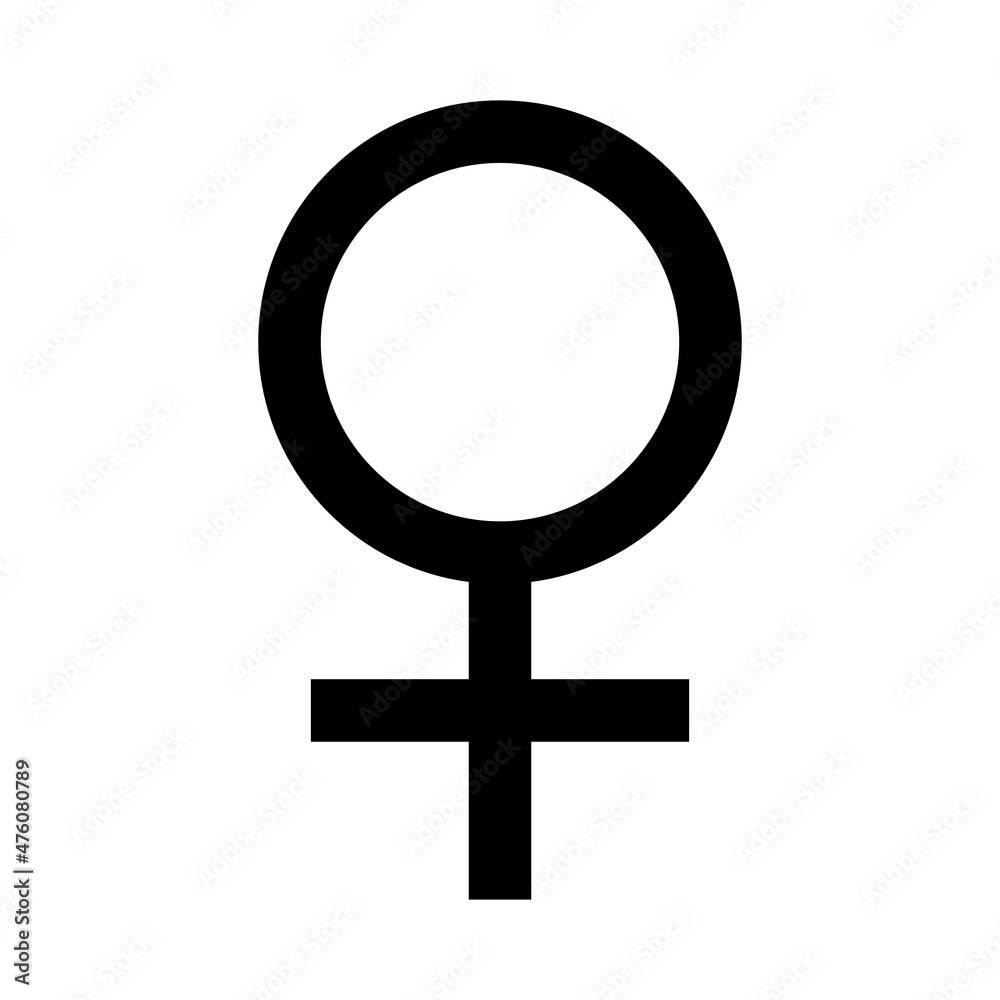 Female gender sign vector icon Female gender sign vector icon