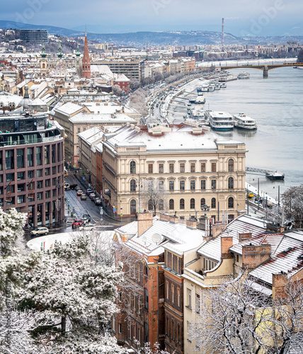 Photography View on Budapest in winter