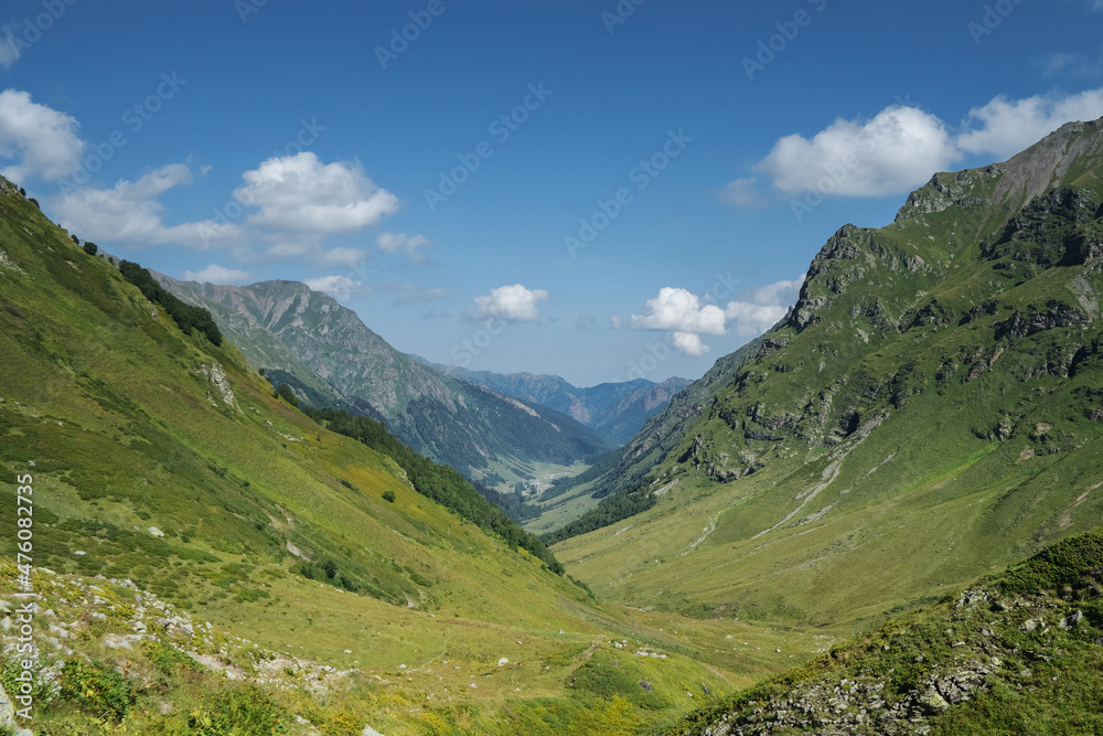 Valley of the Atsgara river, tourist resort of Arkhyz.