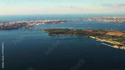 Panoramic view of Taranto from above the Mar Piccolo