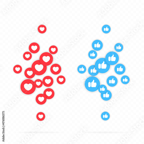 Like icon. Thumb up sign. Social media concept. Vector line icon for Business and Advertising