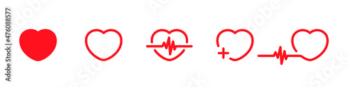 Heartbeat icon. Cardiogram. Cardio diagnosis. Vector line icon for Business and Advertising