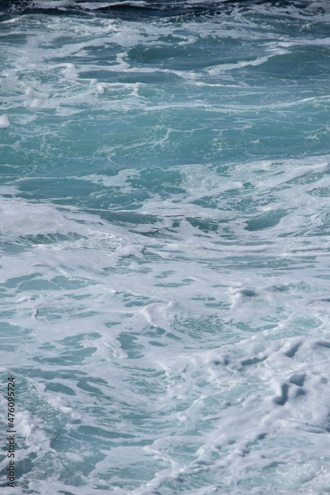 Fototapeta premium light blue ocean surf