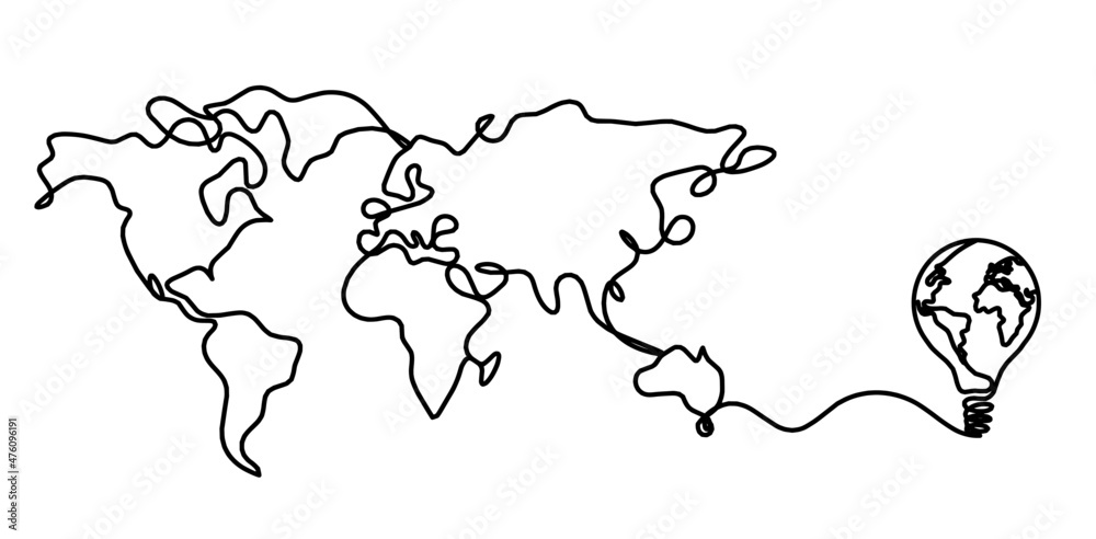 Map as line drawing on white background. Vector
Map as line drawing on white background. Vector