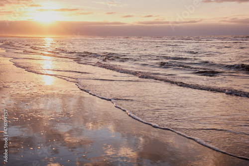 Sun reflection on the waves