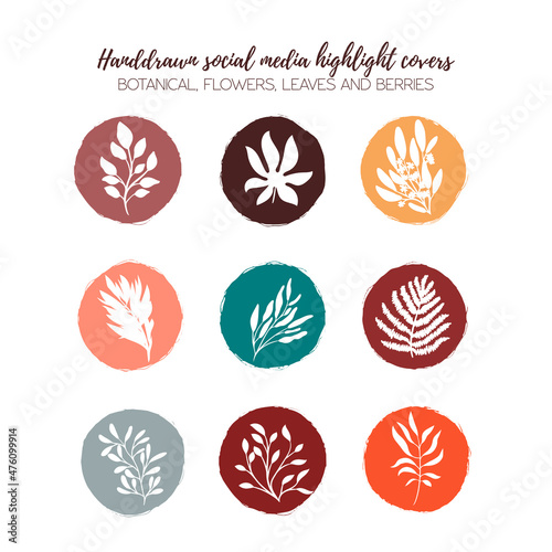 Highlights Stories Covers. Highlights icons. Social network highlight stories icons. Business icons. Social media. Vector illustration