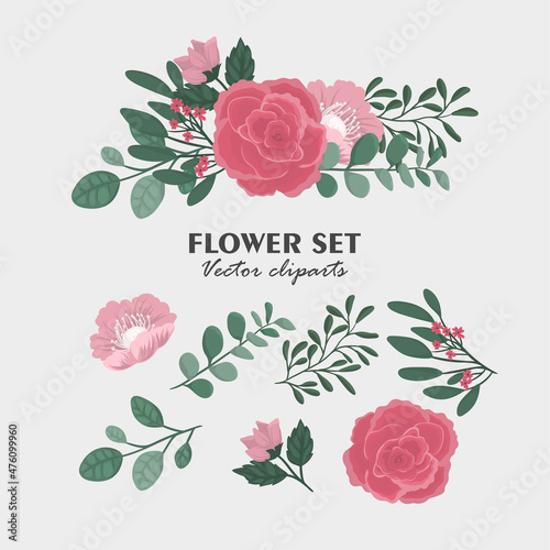 Floral border background - pink flower border