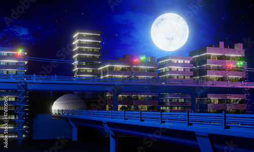 Picture of the city at nigh...