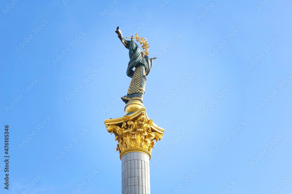 Monument on the Maidan Nezalezhnosti in Kiev, Ukraine