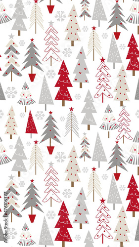 Christmass seamless pattern.Beautiful christmas doodles seamless pattern - hand drawn and detailed, great for christmas textiles, banners, wrappers, wallpapers - vector design