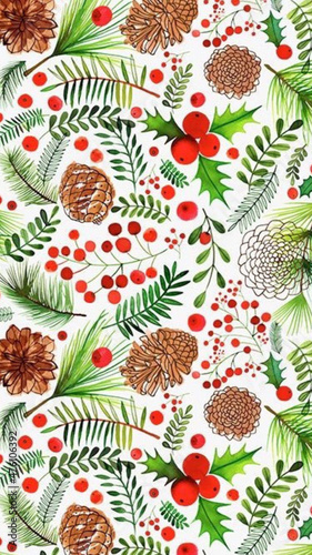 Christmass seamless pattern.Beautiful christmas doodles seamless pattern - hand drawn and detailed, great for christmas textiles, banners, wrappers, wallpapers - vector surface design