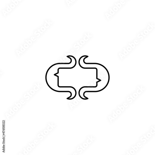 Text frame icon. Simple style social media poster background symbol. logo design element. t-shirt printing. Vector for sticker.