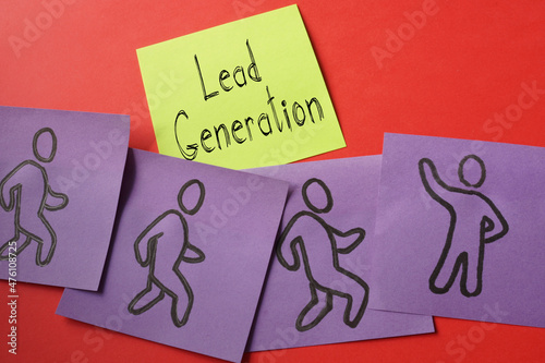Lead generation is shown on the business photo using the text