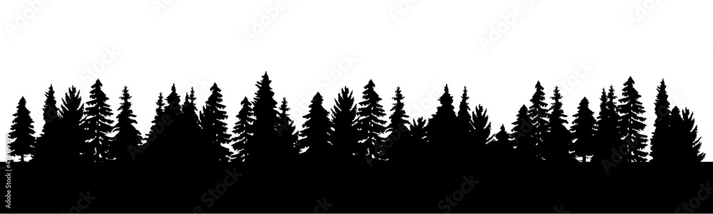 Forest Treeline Silhouette Stock Illustrations – 16 Forest Treeline  Silhouette Stock Illustrations, Vectors & Clipart - Dreamstime
