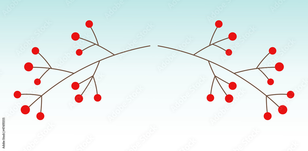 Red berries winter mistletoe branches background. Red berries winter mistletoe branches background.