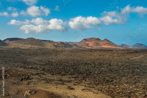 View of Timanfaya National Park - Lanzarote  Canary Islands  Spain