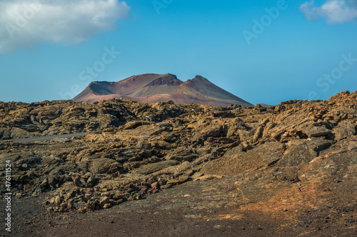 View of Timanfaya National Park - Lanzarote  Canary Islands  Spain